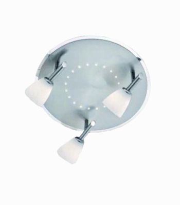 Fischer LED Deckenleuchte Energiespar-Strahler Deckenspot 3x G9 20x LED Ring