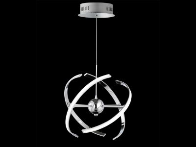 Honsel LED Hänge-/Pendelleuchte Ring Chrom Höhenverstellbar 18,5W 2000lm Ø35cm