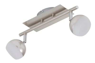 Briloner LED Deckenleuchte 2 Flammig Silber Metall 700lm Warmweiß Schwenkbar