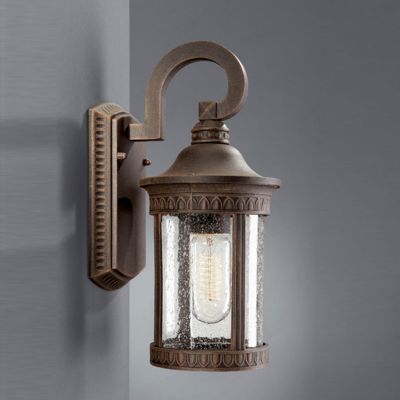 Wandaussenleuchte abwärts Aluguß Glas Rostbraun 