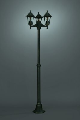 Kandelaber Steh-Außenleuchte Peking für Garten & Einfahrt Schwarz Gold Rustikal