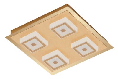 Wandleuchte Deckenleuchte 4x LED je 5W Gold Metall 1600lm Warmweiß 28x28x5,4cm