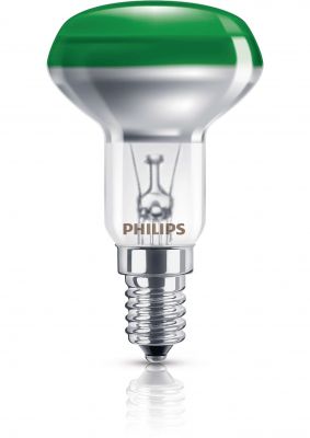 Philips Reflektorlampe Reflektor Leuchtmittel E14 Grün 40W NR50