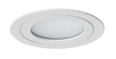 Flache Einbauleuchte 3x LED je 5,6W Weiß Matt Dimmbar 420lm Warmweiß Ø85mm