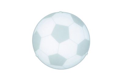 Wandleuchte Deckenleuchte Fußball 1x E27 satiniertes Glas Ø 25cm LED geeignet