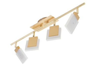 Briloner LED Deckenleuchte 4 Flammig Gold Metall 1800lm Warmweiß Schwenkbar