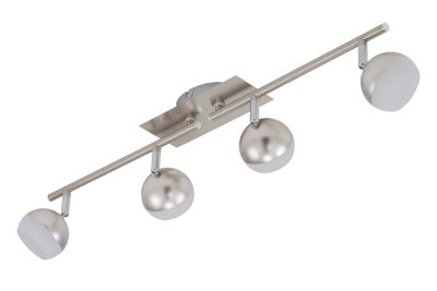 Briloner LED Deckenleuchte 4 Flammig Silber Metall 1400lm Warmweiß Schwenkbar