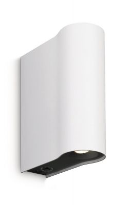 LED Wandleuchte Leah Alu 2x 2,5W PowerLED warmweiß dimmbar Metall weiß