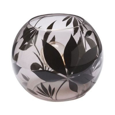 Tischleuchte Chesty Modern Glas Schwarz Klar 1xE14 max. 40W Ø15cm