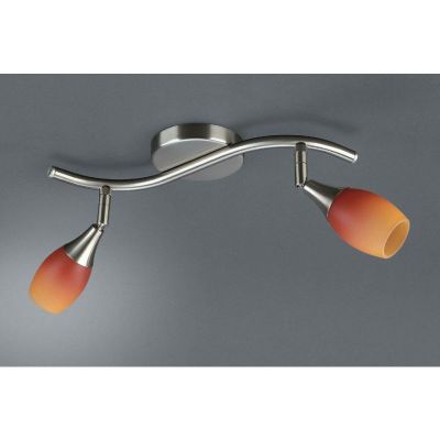 Halogen-2er-Spotschlange Milo Deckenleuchte Strahler Spot Silber