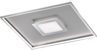 LED Deckenleuchte 3-Stufen-Dimmbar Alufarben Matt 40x40cm 3900lm