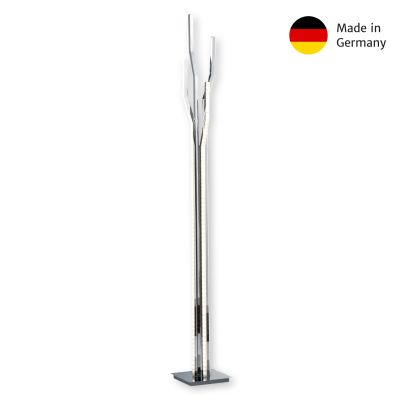 Deutsche LED Stehleuchte 50W Chrom Metall Fußdimmer 4500lm Warmweiß 122cm