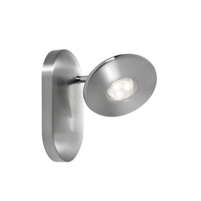 LED Wandleuchte im schlichten silbernen Design