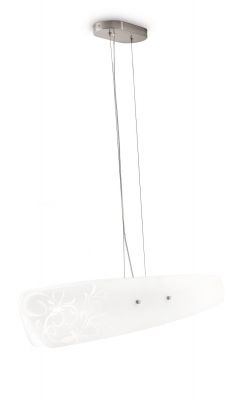 Energiespar Pendelleuchte Latu 2-flg. Glaspendel Leuchte Modern Pendellampe
