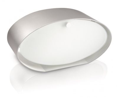 Massive Tischleuchte Cardijn 1x E27 LED geeignet Tischlampe Oval Silber 43252-48-10